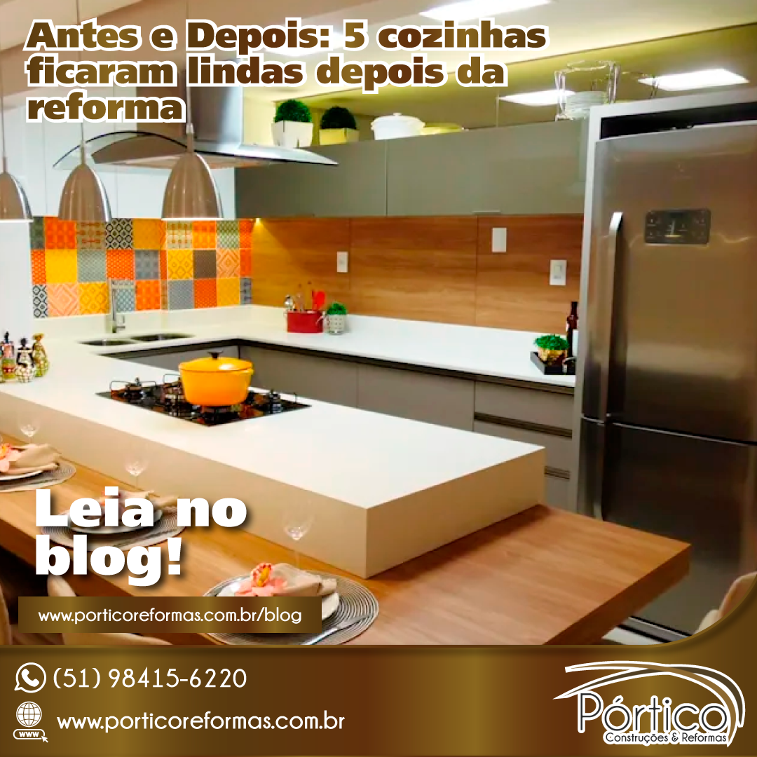 Antes e Depois: 5 cozinhas ficaram lindas depois da reforma